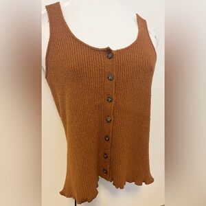 Madewell Burnt Orange Sweater Tank Top
